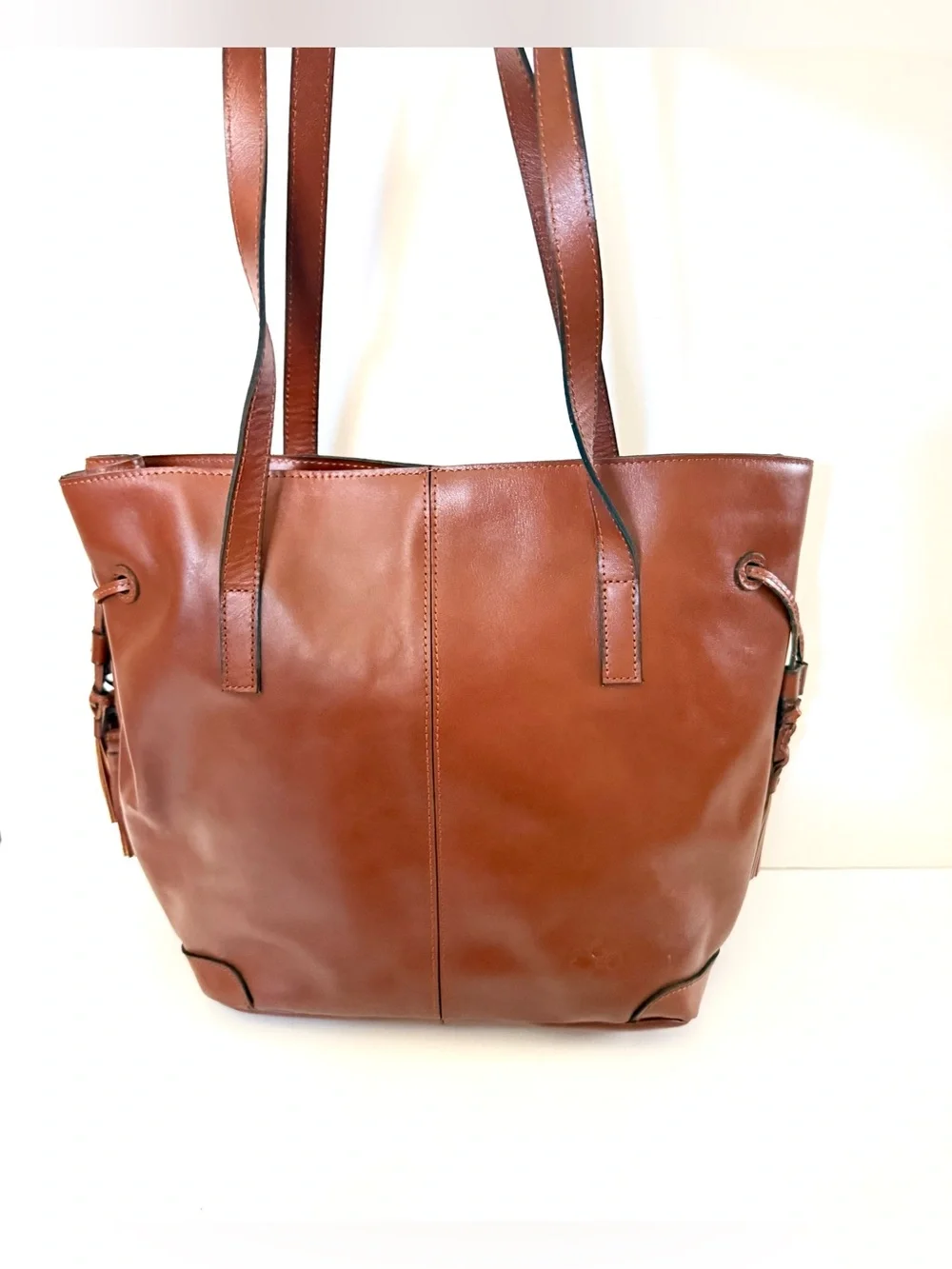 Patricia Nash Kemble Leather Tote Tassle Shoulder Bag